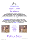 Human Writes Poster : Light a candle... say a prayer